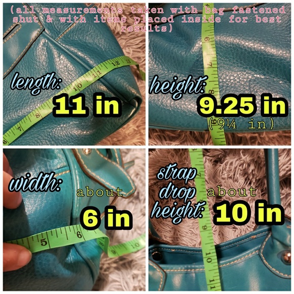 VINTAGE | Large Turquoise St. John's Bay Handbag! - Picture 7 of 8